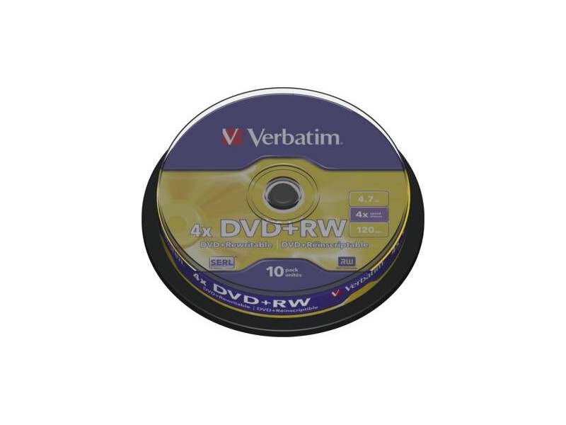 DVD+RW/4.7GB 4xspd Spdl 10